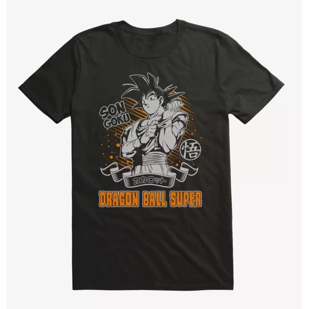 Dragon Ball Super Big Men's Son Goku Black White Orange T-Shirt Size 3XL New
